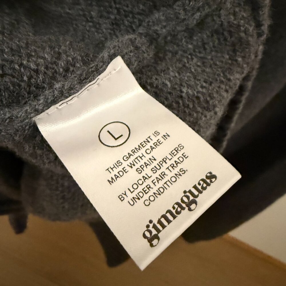 Gimaguas Gray Runner Sweater Jacket (100% Wool, size L) - Picture 15 of 15